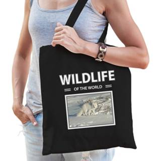 👉 Boodschap pennetje active kinderen zwart Kangoeroe tasje volwassenen en - wildlife of the world kado boodschappen tas