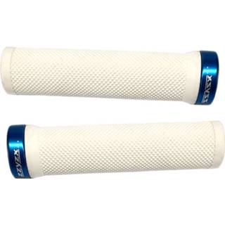 👉 Handvat wit blauw rubber Zzyzx Handvatten 135 Mm Wit/blauw 2 Stuks 7436912540557