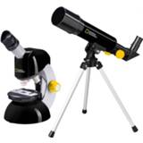 👉 Telescoop zwart geel aluminium National Geographic Telescoop- En Microscoopset Zwart/geel 4007922058566