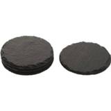 👉 Leisteen active 4x Luxe onderzetters rond 10 cm