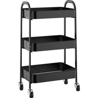 👉 Trolley zwart One Size Mesa Living - Opberg 8713667041522