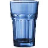 👉 6x Drinkglazen/waterglazen blauw 300 ml - Blauwe stapelbare glazen - Picardieglazen - Sapglazen - Koude en warme dranken