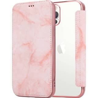 👉 Portemonnee rose goud ShieldCase Marble Gold iPhone 12 Pro Wallet flip case 8720391677286