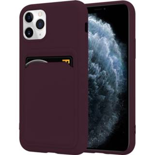 👉 Siliconen hoesje ShieldCase iPhone 11 Pro met pasjeshouder (aubergine) 8720391676500