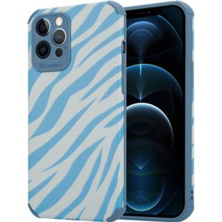 👉 Blauw ShieldCase Blue Zebra iPhone 12 Pro Max case 8720391676302