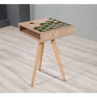 👉 Bijzettafel bruin groen hout One Size Nancy's Temple City - Industrieel Bruin, Gefabriceerd Hout, Haagbeuk 40 cm x 64 6013816682630