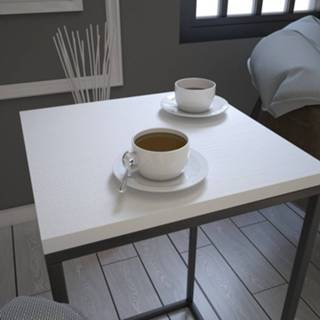 👉 Bijzettafel wit zwart hout metaal One Size Nancy's Santa Maria - Modern Wit, Gefabriceerd Hout, 35 cm x 62 6019918158110