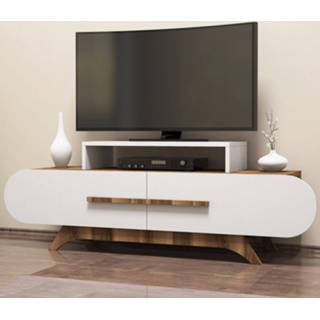 👉 Grove zeef wit bruin hout One Size Nancy's Maple TV Meubelen - Modern Wit, Gefabriceerd 50 cm x 145 37 6013823399385