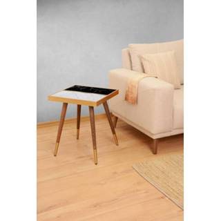 👉 Bijzettafel wit zwart goud hout One Size Nancy's Kailua - Design Goud, Wit, Gefabriceerd 45 cm x 6019913215283