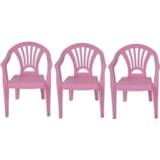 Kinderstoel roze plastic kinderen 3x kinderstoelen 37 x 31 51 cm