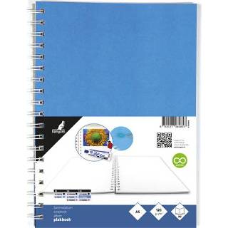 Plakboek papier One Size Color-GeenKleur Kangaro A5+ 120grs 40 vel voorkant blauw 25x18cm papier(25x19cm met spiraal) 8712127084857