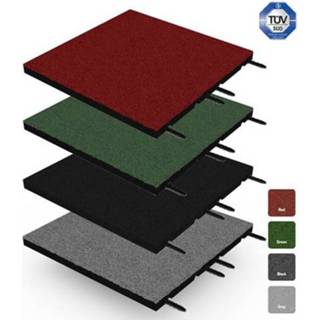 👉 Rubber tegel Color-Zwart met pen- en gat verbinding 50x50 cm - 40 mm 5601570614014