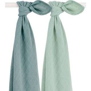 👉 Multidoek donkergroen bamboe One Size groen Jollein Ash Green 2 Pack 115 x cm 8717329353619