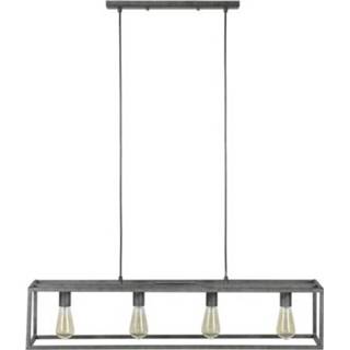 👉 Industriële hanglamp zilver Bronx71 Brushed Cube 4-lichts Oud 8719956408694