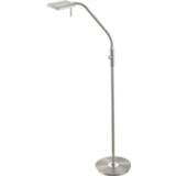 👉 Vloerlamp wit nikkel aluminium zilverkleurig Led - Trion Bernaro 12w Warm 3000k Dimbaar Rond Mat 6013913790726