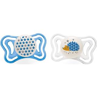 👉 Speen blauw wit siliconen jongens Chicco Fopspeen Physio Forma Blauw/wit 2 Stuks 8719817681327