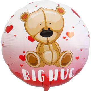 👉 Folieballon rood wit Folat Big Hug 45 Cm Rood/wit 8714572643894