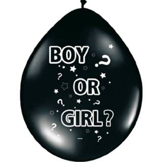 👉 Ballon zwart jongens meisjes Folat Ballonnen Boy Or Girl 30 Cm Latex 8 Stuks 8714572641357
