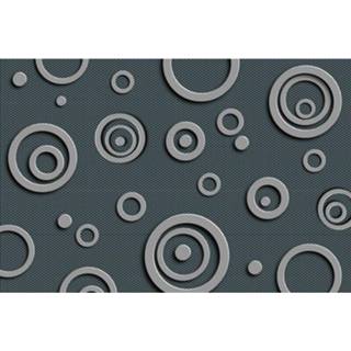 👉 Fotobehang vlies multikleur Dimex Metal Circles 375x250cm 5-banen 8592900112997