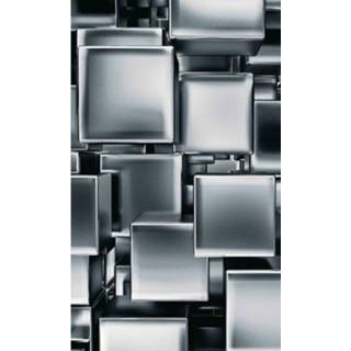 Dimex Metal Cubes Fotobehang 2-banen vlies multikleur Fotobehang vlies multikleur Dimex Metal Cubes 150x250cm 2-banen 8592900132056