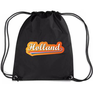 👉 Rugzak zwart oranje nylon Holland Rugzakje - Sporttas Met Rijgkoord Nederland/oranje Supporter Ek/ Wk Voetbal / Koningsdag 8720576306628