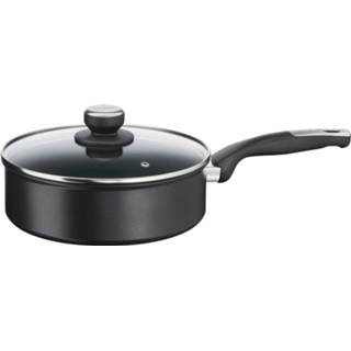 👉 Hapjespan aluminium zwart Tefal Unlimited + Glazen Deksel Ø 24 Cm 3168430304888