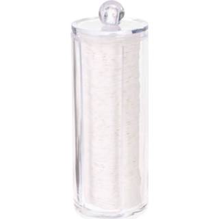 👉 Transparant kunststof Eleganza Wattenschijfjeshouder 19 Cm 8720289417741