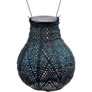 👉 Lampion synthetisch blauw Lumiz Solar Ikat Bulb - 16 Cm Petrol 6013835216274