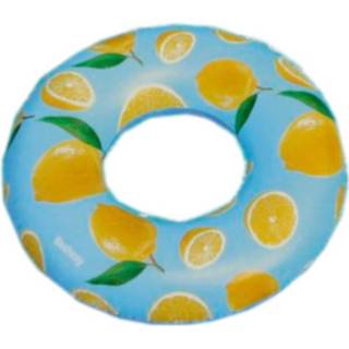 👉 Zwembandje blauw geel vinyl Bestway Zwemband Lemon Junior 106 X 27 Cm Blauw/geel 6942138982725