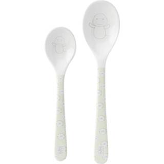 👉 Saro Lepels Melamine Aapje 2 Stuks Wit/blauw