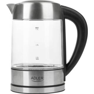 👉 Waterkoker zilverkleurig Adler - 1,7l Temperatuur Regeling Verlichting 2200 W 5902934831116