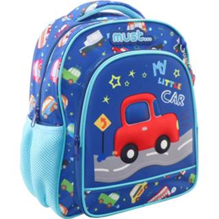 👉 Rugzak polyester blauw Must My Little Car - 31 X 27 10 Cm 5205698519932