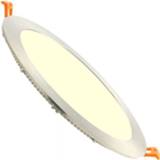 👉 Wit RVS zilverkleurig Led Downlight Slim - Facto Inbouw Rond 20w Warm 3000k Ø223mm 7445931724725