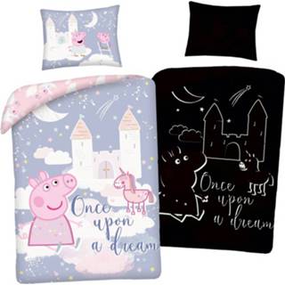👉 Dekbedovertrek katoen roze Peppa Pig Glow In The Dark - 140 X 200 Cm -Katoen 5902729048828