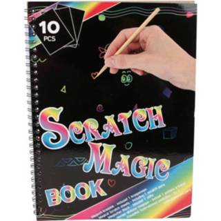 👉 Zwart papier Toys Amsterdam Krasboek Junior A4 10-pagina's 8713219424377