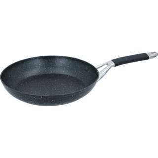 👉 Koekenpan aluminium zwart Alpina - Anti-aanbaklaag Gemarmerd Chef De Luxe Ø 28cm 8711252183268