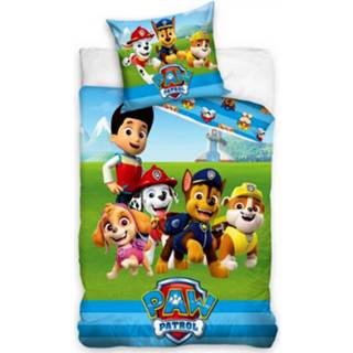 👉 Dekbedovertrek katoen multikleur Paw Patrol Team - Eenpersoons 140 X 200 Cm 5902689468827