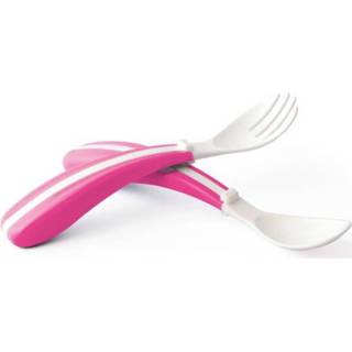 👉 Bestek wit Mill'o Bébé Set Van 2 Ergonomisch (Lepel, Vork) - Grenadine In Blister 3257348489234