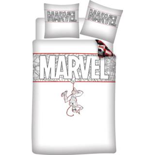 👉 Dekbedovertrek katoen wit Marvel Comics Spiderman - Eenpersoons 140 X 200 Cm Bio 5407007983469