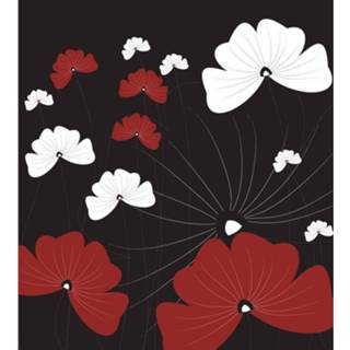 👉 Fotobehang zwart vlies multikleur Dimex Flowers On Black 225x250cm 3-banen 8592900121562