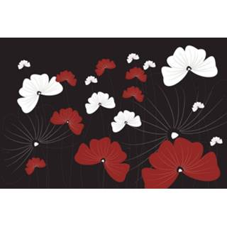 👉 Fotobehang zwart vlies multikleur Dimex Flowers On Black 375x250cm 5-banen 8592900111563