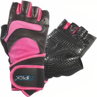 👉 Atipick Fitness-handschoenen Donna Leer/mesh Zwart/roze Maat L