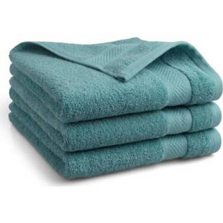 👉 Handdoek schelp blauw katoen Seashell Hotel Collectie - Jeans 3 Stuks 50x100cm 8717624012242