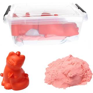👉 Speelzand roze zand Banzaa Moving Sand 2.5 Kg Modelleer In Bak + Mal Poes 7434003957956