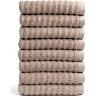 👉 Schelp katoen taupe Seashell Wave Handdoekset - 8 Stuks 50x100cm Premium 8718481071595
