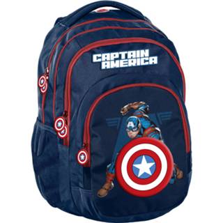 👉 Rugzak polyester blauw Marvel Avengers Schild - 41 X 30 25 Cm 5903162099774