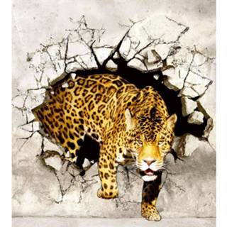 👉 Fotobehang vlies multikleur Dimex Hunting Panther 225x250cm 3-banen 8592900122323