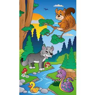 👉 Fotobehang vlies multikleur Dimex Forest Animals 150x250cm 2-banen 8592900132421