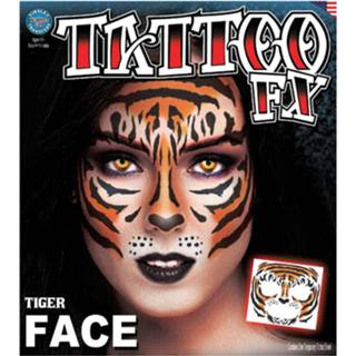 👉 Tattoo polyester Partychimp Neptatoeage Face Tijger 813722021174
