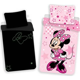 👉 Dekbedovertrek katoen roze Disney Minnie Mouse Glow In The Dark - Eenpersoons 140 X 200 Cm 8592753027837